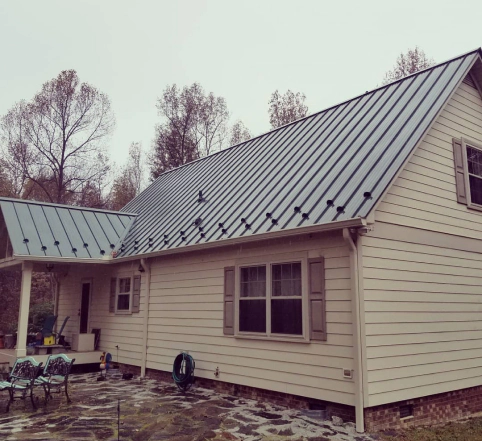 residential home with metal roofing mebane nc